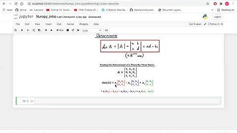 Determinant of Matrices NumPy Python