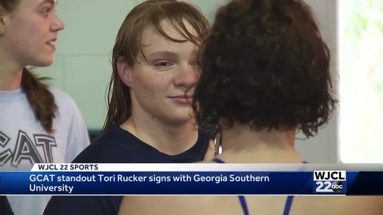 Georgia Rucker Rucker signs with Georgia Southern - YouTube