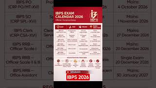 🔥 IBPS Exam Calendar 2026 | IBPS Recruitment 2026