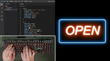 ASMR Programming - FLICKERING NEON SIGN EFFECT USING CSS TEXT & BOX SHADOW | HTML CSS - No Talking