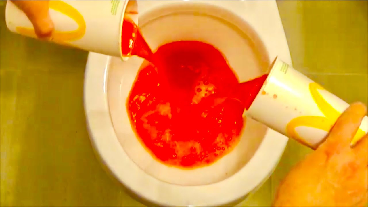 Mixing all of my Sodas - Will it Flush? - Fanta Red Soda - Fruit Punch (Short Version)