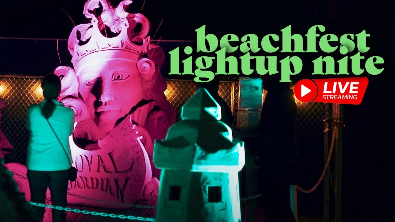 A Sand Sculpting Nighttime Light Up Tour (Parksville BeachFest) YouTube