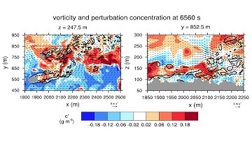 Large Eddy Simulation of realistic urban flow with turbulent vortex shedding