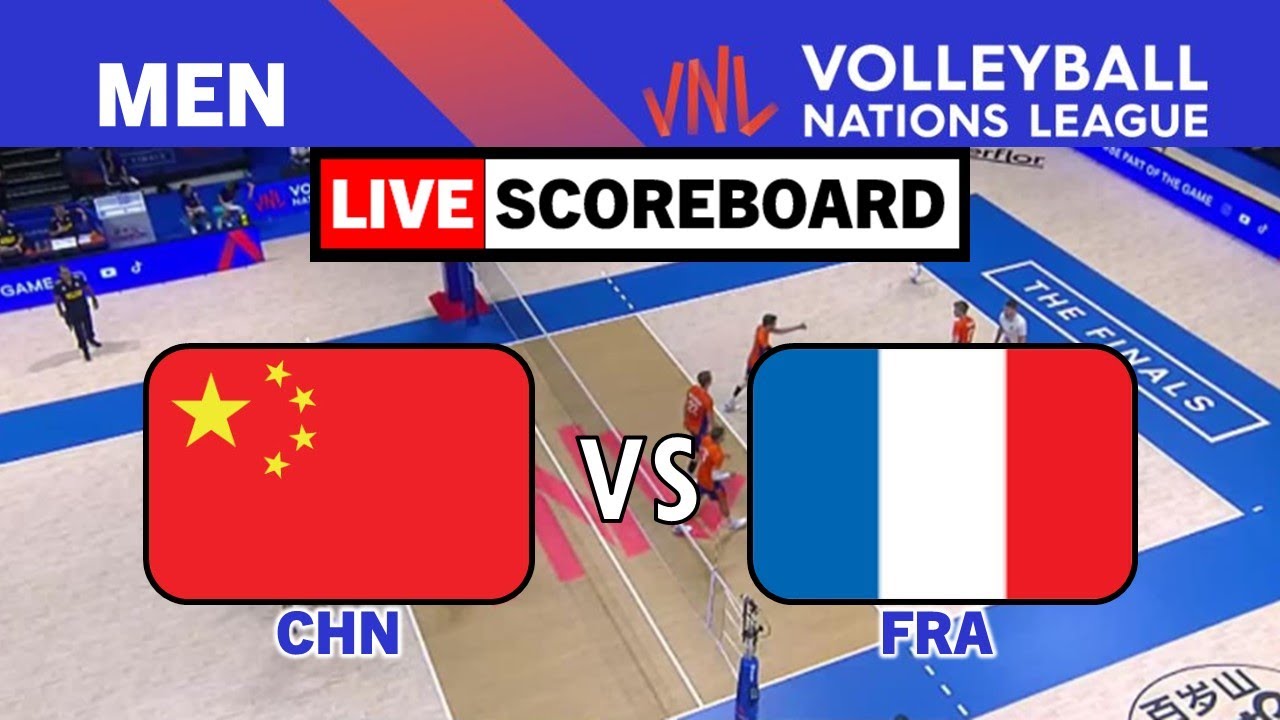 VNL Live CHINA vs FRANCE Volleyball Nations League MEN LIVE Scoreboard 