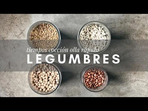 TIEMPOS DE COCCIÓN DE LEGUMBRES EN OLLA RÁPIDA