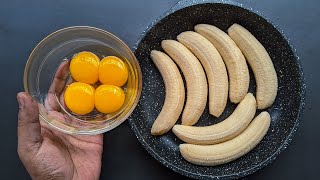 Just Add Eggs With Bananas Its So Delicious \/ Simple Breakfast Recipe \/ 5 Mints Cheap \& Tasty Snacks