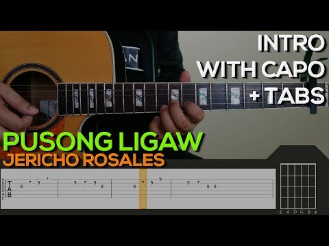 Jericho Rosales - Pusong Ligaw [INTRO] Guitar Tutorial with (TABS on SCREEN)