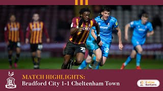MATCH HIGHLIGHTS: Bradford City 1-1 Cheltenham Town