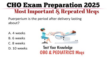 CHO Exam Preparation 2025 | CHO Previous Year Questions | MCQ for cho exam #cho #staff_nurse