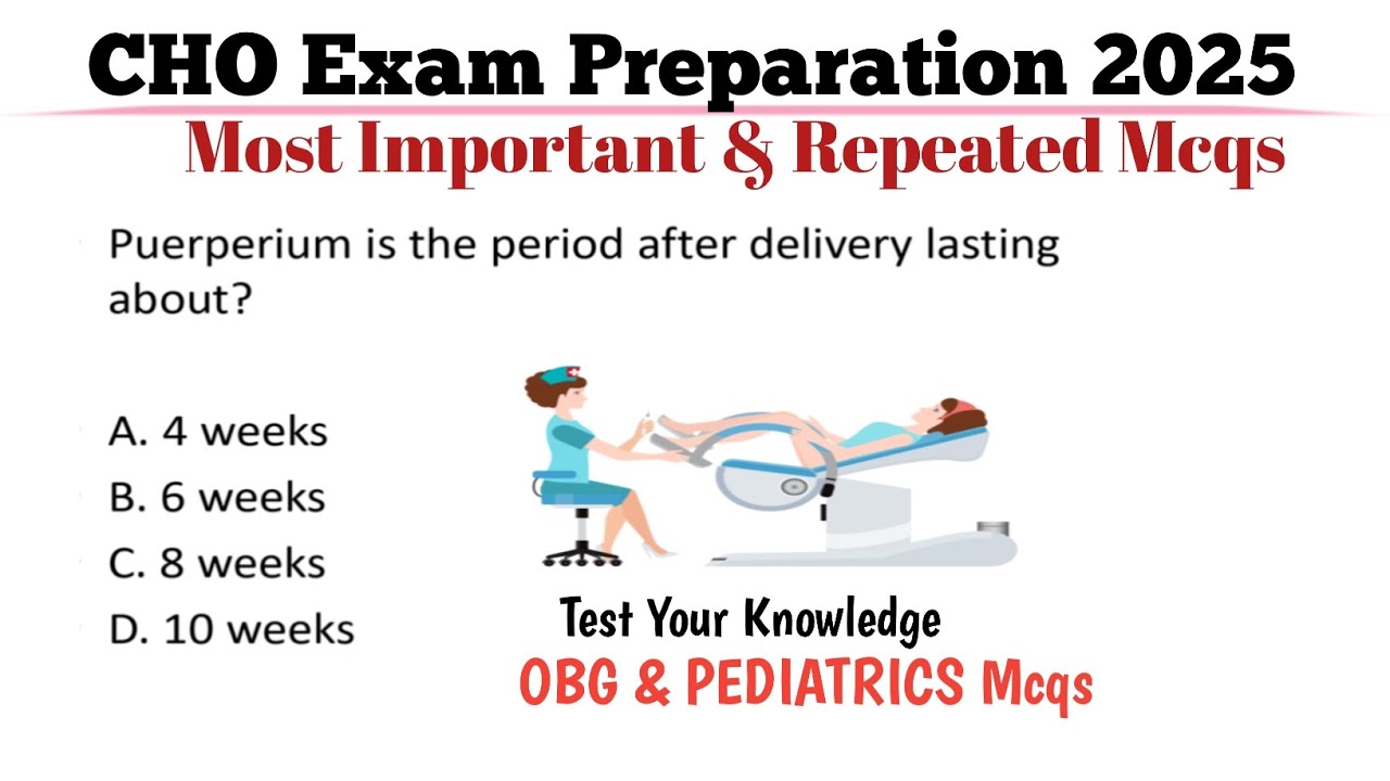 CHO Exam Preparation 2025 | CHO Previous Year Questions | MCQ for cho exam 