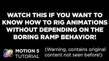 Motion 5 Tutorial: A Ramp Alternative that Provides More Options