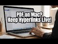 Converting From MS Word to PDF - Keeping Hyperlinks Live - Mac