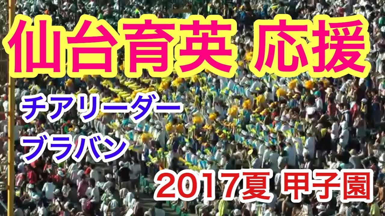 仙台育英　応援団　1回裏　2017ブラバン　チアリーダー　甲子園