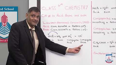 Class 10 - Chemistry - Chapter 10 - Lecture 2 Lowry-Bronsted Acid Base Concept  - Allied School