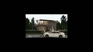 Проект двухэтажного дома &quot;White moon&quot;, 259,6 м2 #archinikitin #архитекторвашегодома #проектдома