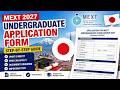 Japan MEXT Scholarship 2026/27 | Step-by-Step Document Filling Guide (BS, MS, PhD)