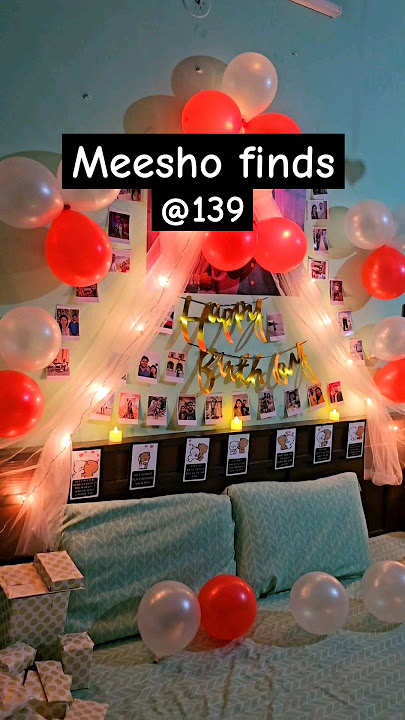 Birthday Decoration Meesho | Meesho finds with 150 #meesho #birthday #ytshortsvideo