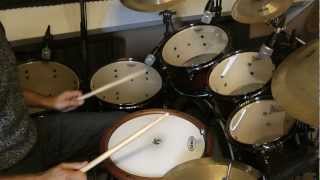 Drums tuned using a tune bot