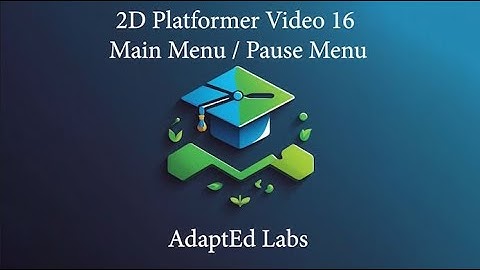 Unity 2D Platformer Tutorial Series Part 16 | Menu System Part 1(Pause Menu, Title Screen)