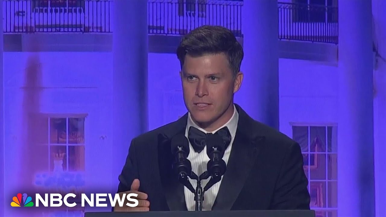 Watch Colin Jost roast the room at 2024 White House Correspondents’ dinner