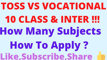 toss distance || vocational | how many subjects in toss || toss & vocational 10 | Intermediate