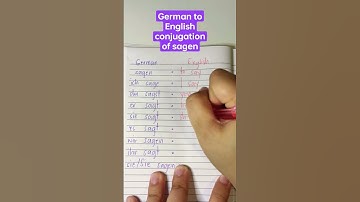 Thumbnail of Easy English conjugation of verb sagen #easylearning #funlearning #learngerman #germanlanguage