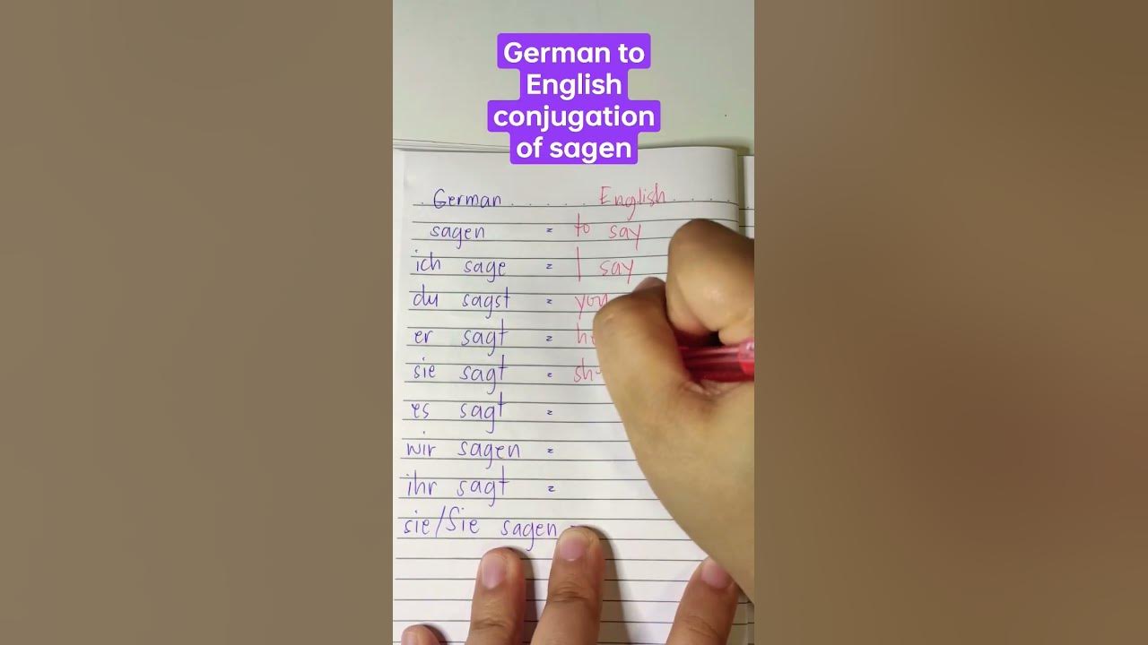 Easy English conjugation of verb sagen #easylearning #funlearning #learngerman #germanlanguage Easy English conjugation of verb sagen #easylearning #funlearning #learngerman #germanlanguage