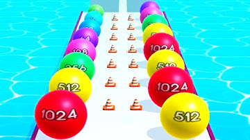 Faster Run 2048 - Ball game 3D ! All Levels Gameplay Part 129 android,ios