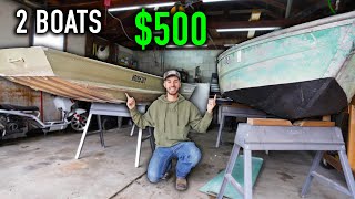 I BOUGHT 2 BOATS FOR $500! (Building the ULTIMATE MINI ELECTRIC BASS BOAT)