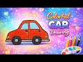 Colorful Car Drawing 🚗 Satisfying & Easy Step by Step Sketch @EasyArtBliss
