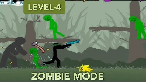Anger of stick 5 : zombie gameplay (level 4 walkthrough) friends with guns / agr 170 weapon