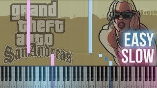 GTA: San Andreas - Theme Song | How To Play SLOW EASY Piano Tutorial