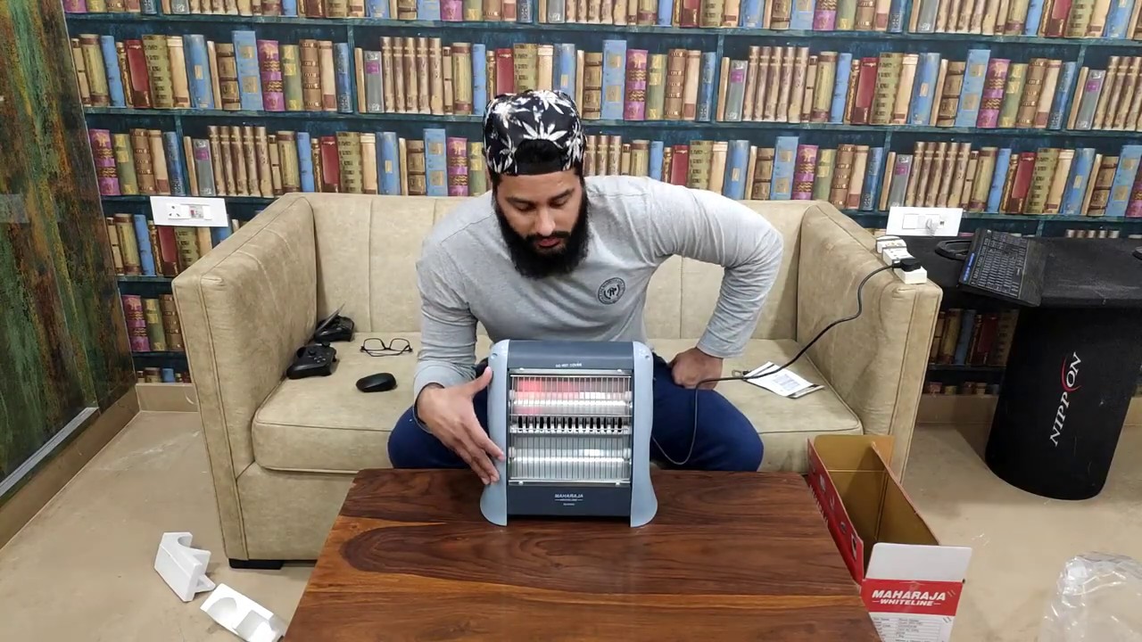 Maharaja Whiteline Quato 800-Watt Quartz Heater (Unboxing) Hindi - YouTube