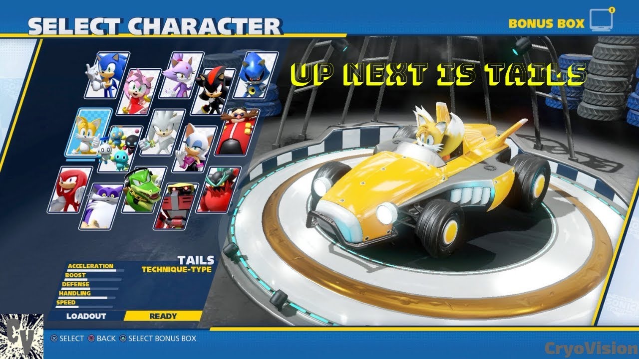 tails team sonic racing