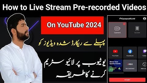 How to Live Pre Recorded Video On Youtube in Mobile 2025 | Camerafi Live se stream kaise karen