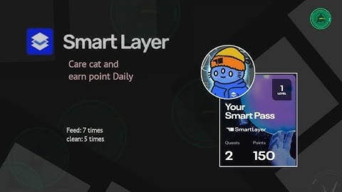 Smart layer Free Airdrop Cat feed clean | Earn point