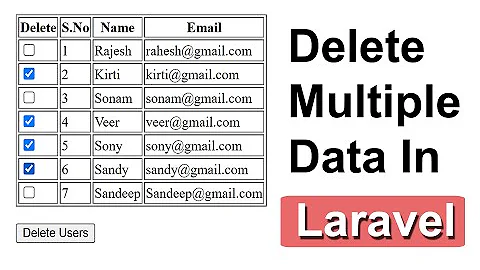 Laravel Delete Multiple Records Using Checkbox Example | Laravel Checkbox Delete