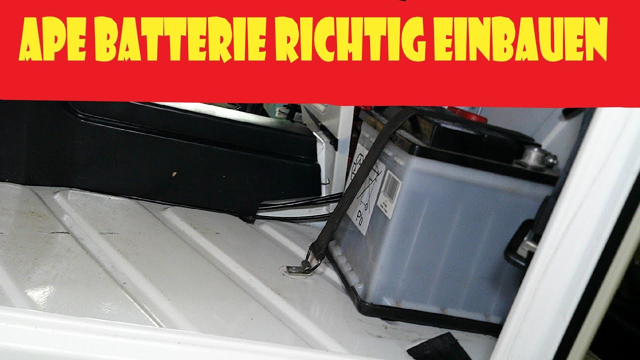 Lädt Sich Eine Roller Batterie Beim Fahren Auf Piaggio Ape 50 Batterie richtig einbauen @ApeHarry - YouTube