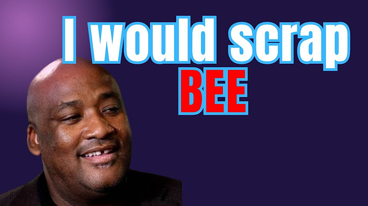 Min. Gayton Mckenzie says he would Scrap BEE