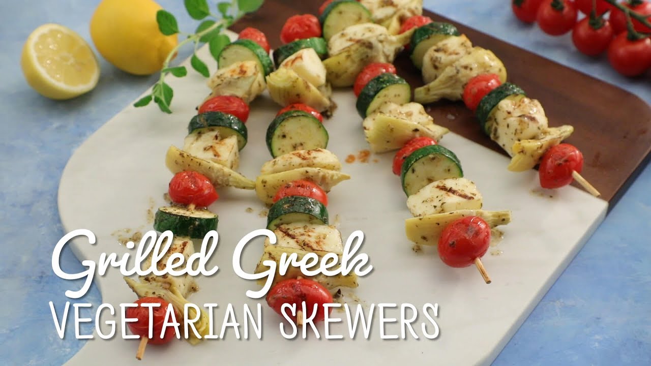 How to Make Grilled Greek Vegetarian Skewers Healthy Recipes Kroger