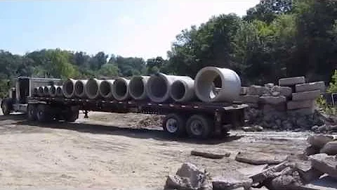 concrete pipe, how not to unload