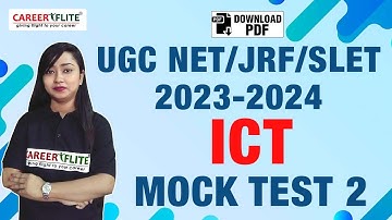 ICT MOCK TEST 2 |  UGC NET / JRF / SLET 2023- 2024 |  By Pooja Ma