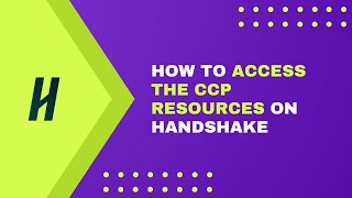 Information How To Access The CCP Resources On Handshake News
