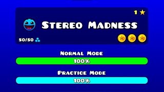 Как пройти 1 уровень Stereo Madness на 3 звёзды с первого раза в Geometry Dash screenshot 4