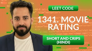 Leetcode 1341. Movie Rating | SQL | Hindi | Leetcode | TOP 50 SQL LEETCODE | DATA