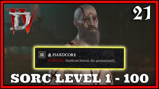 Diablo 4 Hardcore Road To 100 Sorcerer Playthrough Part 21