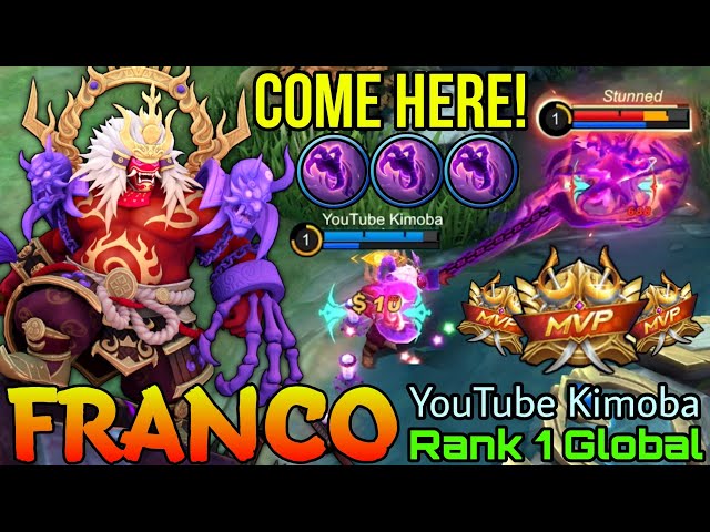 9,100+ Matches Franco MVP Gameplay - Top 1 Global Franco by YouTube Kimoba - Mobile Legends class=