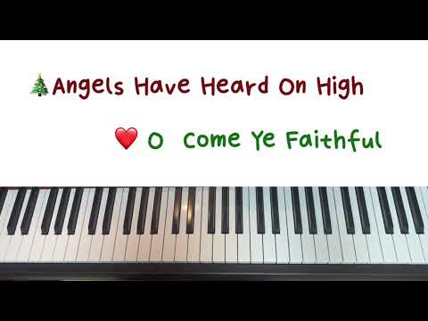 Angels We Have Heard On High, O Come All Ye Faithful (Jazz Hymn Piano Sheet, Carol ) - Traditional