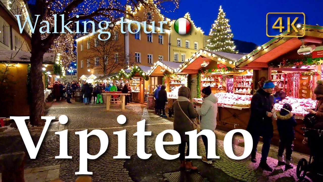 Vipiteno/Sterzing & Christmas market🎄(Alto Adige Südtirol), Italy【Walking Tour】History in Subtitles