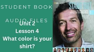 Student Book Audio Files Unit 2 Lesson 4